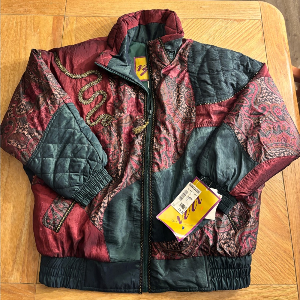 Vintage Multicolor Quilted Jacket Montgomery Ward IZZI Innovation
